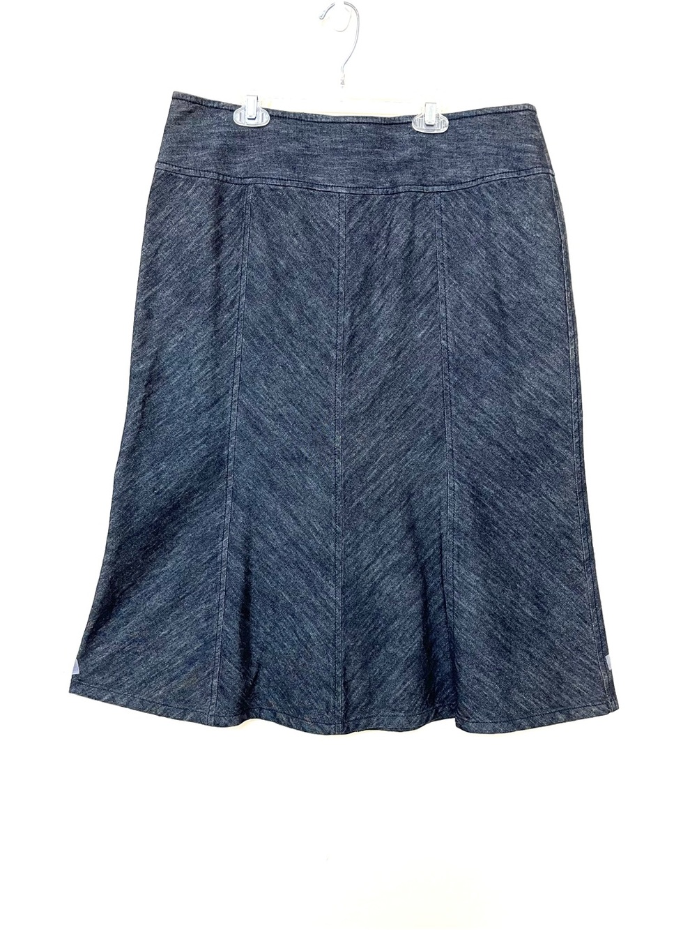 Talbots ~ Classic A-line Gored Dark Wash Denim Skirt ~ 100% Cotton ~ Size 12